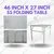 Lifetime Heavy Duty 46x27x28 inch Stainless Steel Rectangle Folding Table for Multipurpose Uses (Glossy, Pre-assembled)
