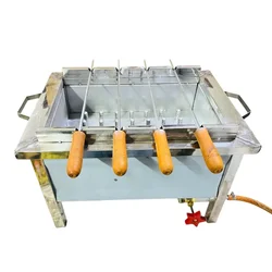 Premium Quality SS 13x18x12 inch Gas Operated BBQ Grill with 4 Skewers