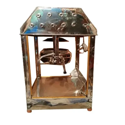 Commercial Indian SS Body Gas Operated Popcorn Machine 5 Kg Per hr Capacity