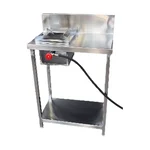 Bapa SS 15x36 Inch Stand Type Super Bottom Burner Single Gas Bhatti With 8 inch Backsplash