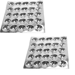 Pack of 2, 12X12 inch 25 Cavity Button Idli Tray, Stainless Steel 304