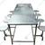 Stainless Steel 8 Seater Canteen Table Stool Set for Educational Institutions, Hostel Dining Room & Public Food Courts