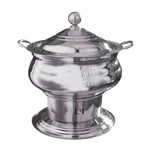 Premium Quality Stainless Steel Round Chafing Dish with Lid, 5 Liter Capacity