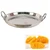 Mira Steel SS 22 inch Curve Border Jalebi Kadai Wok, 3 MM Thickness for Commercial Use