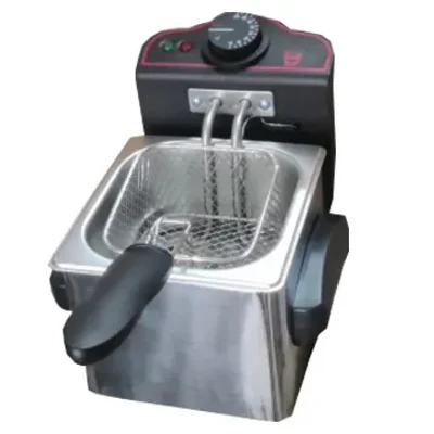 2 Litre Stainless Steel Deep Fryer With Lid and Basket,1200 W For Home and Small Cafes With High Counter Top Stability