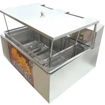 SS 13 Liter Electric Deep Fryer For Commercial Bulk Frying With High-Efficiency Heating Element