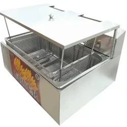 SS 13 Liter Electric Deep Fryer For Commercial Bulk Frying With High-Efficiency Heating Element