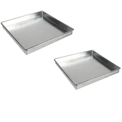 Pack of 2, 12X12 inch Dhokla Tray, Stainless Steel 304