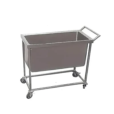 Aayas International SS 30 x 20 x 34 Inch Utility Cart Dish Garbage Collection Trolley for Hotel, Canteen, Kitchen