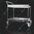 Double Layer (2 Shelves) Trolley for Catering Service (18x24x34) inch with Castor Wheels, Stainless Steel Body