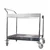 Double Layer (2 Shelves) Trolley for Catering Service (18x24x34) inch with Castor Wheels, Stainless Steel Body