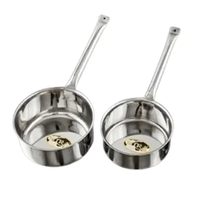  Mira Steel (Pack of 2) 10 x 5 inch Saucepan ( Model No - SPN010) With Stainless steel Body