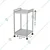 SS 40x40x76 Cm Dual Shelf Kitchen Trolley With Utility Cart and Wheels Used in Kitchens for Storage, Serving, Transport