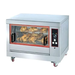 Heavy Duty Electric 6 KW Chicken Rotisseries With Stainless Steel Body For Restaurants, Catering, Supermarkets