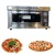 Stainless Steel 16x24 Electric Stone Base Pizza Oven 1 Deck and 1 Tray, 400°C