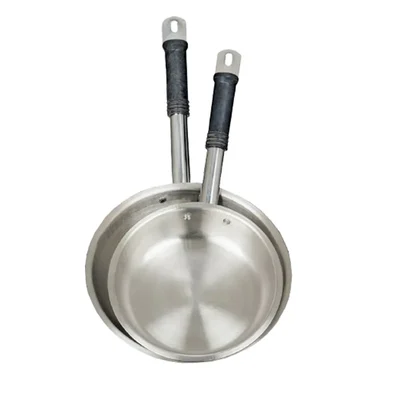 Mira Steels 12 Inch ( Pack of 2) Frying Pan With Stainless Steel Body