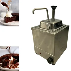 Premium Quality 2.5 ltr Stainless Steel Fudge Chocolate Dispenser with Pump for dispensing Sauce, Butter and Cheese