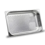 Malabar Pack of 2 Perforated SS Gn Pan 6mm Hole Pan, Perforated Gastronorm Pan (1/1 65mm)