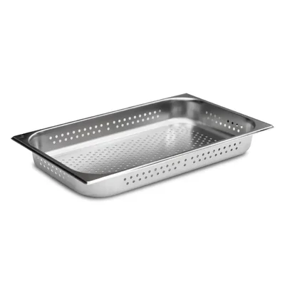 Malabar Stainless Steel Perforated Gn Pan 6mm Hole Pan, Perforated Gastronorm Pan (1/1 65mm)
