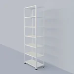 Alija 84 x 28 x 15 Inch 8 Shelves Multipurpose Storage Rack With Accessories ( Colour- Ivory )