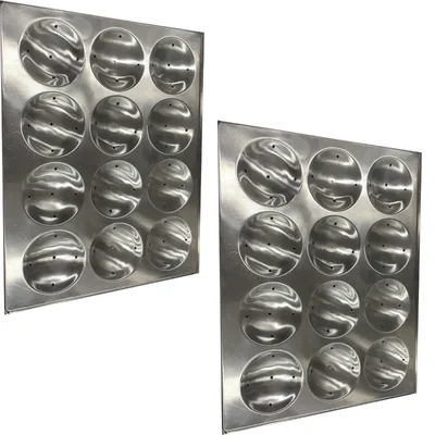 Pack of 2 Stainless Steel Regular Idli Tray Set 30x40cm 