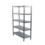 SS 35 x 14 x 48 Inch 5 Shelves Kitchen Rack For Commercial Kitchens, Restaurants and Bakeries