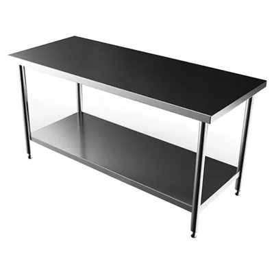 SS 72x24x34 Inches Kitchen Working Table Including Under Shelf for Commercial Kitchens, Restaurants, Bakeries, Hospitals