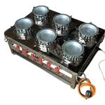 6 Burner Stainless Steel Gas Operated Kunafa Sweet Making Burner with Rotating Plate