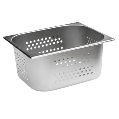 Malabar Stainless Steel Perforated Gn Pan 6mm Hole Pan, Perforated Gastronorm Pan (1/2 150mm)