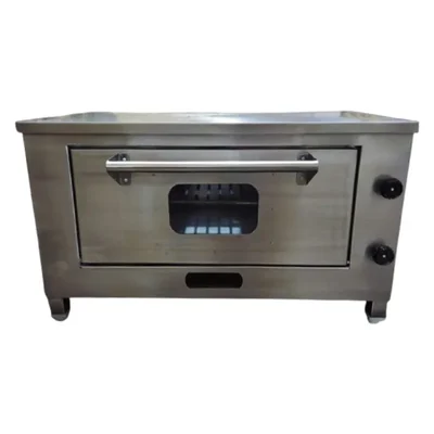 High Quality Stainless Steel 13 x 24 inch Stone Base Gas Operated 6 Pizza Oven
