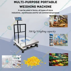 True Weight SS Platform Scale Weighing Machine, 500kg Capacity (TWP-500) with 1-Year Warranty