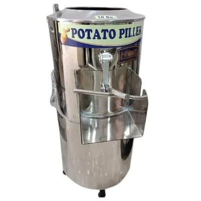 Commercial 10 kg Potato Peeler Machine with 0.5 HP Motor, Stainless Steel Body