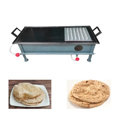 SS 36 x 24 x12 Inch Gas Operated Heavy Duty Roti Making Tawa for Multipurpose Use