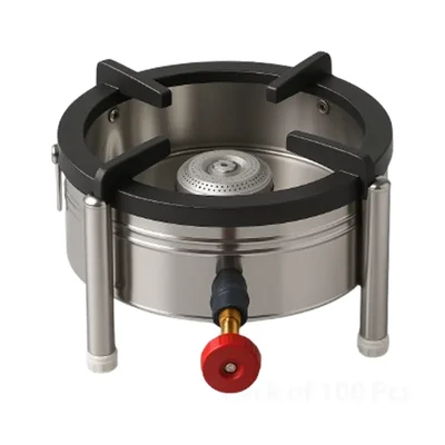 Gurubhai 12 x 12 inch Round Catering Burner with Stainless Steel Body
