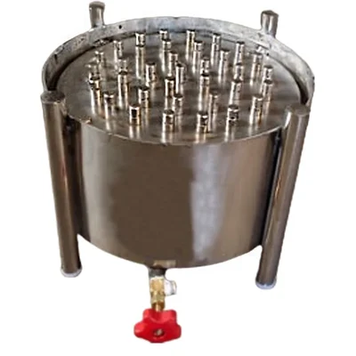 15 X 12 inch Round Puffer Bhatti With Stainless Steel Body