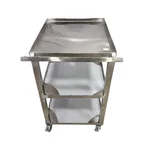 Gurubhai 21 x 24 x 34 inch Service Trolley with 2 Undershelf and 4 Castor Wheels