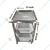 GBE 21 x 24 x 34 inch Service Trolley with 2 Undershelf and 4 Castor Wheels