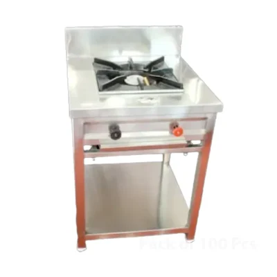 Mira Steel 24x24x30 Inches Stainless Steel Single Burner Range