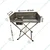 Gurubhai 45 x 24 x 32 Inch SS Folding Single Burner Gas Bhatti With Space and 6 inch Foldable Backsplash
