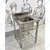 Gurubhai 24 x 24 x 32+6 inch Single Sink with Stainless Steel Body