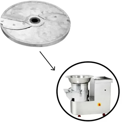 Stainless Steel Slicer Blade Set for 2 HP Motor Operated Stainless Steel Body Vegetable Cutter Machine with 7 Types of Cutting Blades