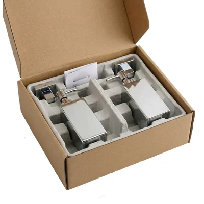 Pack of 2 Wall Mounted Square Liquid Dispenser for Kitchen, Bathroom