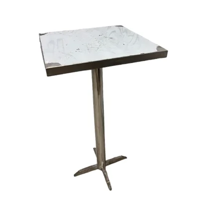 Vinayak Machine SS 24 inch (60.96 Cm) Square Standing Table