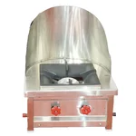 24X22X10 inch High Flame Chulha (Gas Stove/Bhatti) with Backsplash, Stainless Steel Body