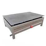 Vinayak Machine 18 x 36 inch SS Table Top Dosa Bhatti with 8mm Plate Thickness and Single RV Burner
