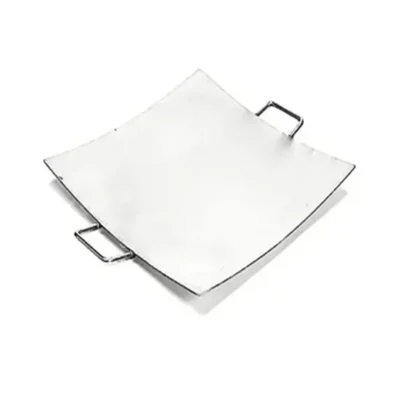 Mira Steel SS Square Tawa Platter of 5mm Thickness For Catering Purpose(Size-20 inch Dia. )