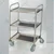 Three Layer (Shelves) Trolley For Tea/Coffee Service 18X24X34 Inch, Stainless Steel Body With Castor Wheels
