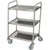 Three Layer (Shelves) Trolley For Tea/Coffee Service 18X24X34 Inch, Stainless Steel Body With Castor Wheels