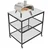 SS 31x24x35 Inch Three-Shelf Movable Food Prep Grill Cart Work Modular Table With Wheels For Commercial Kitchen