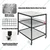 SS 31x24x35 Inch Three-Shelf Movable Food Prep Grill Cart Work Modular Table With Wheels For Commercial Kitchen